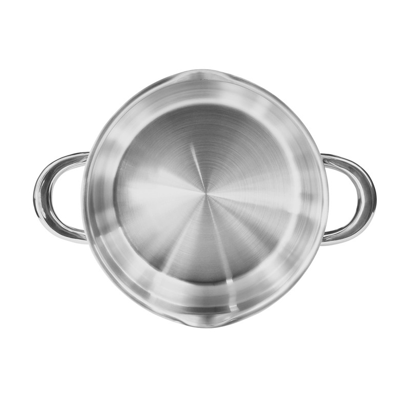 Fissman Casserole 20x10cm/3.1LTR With Glass Lid Elegance (Stainless Steel)