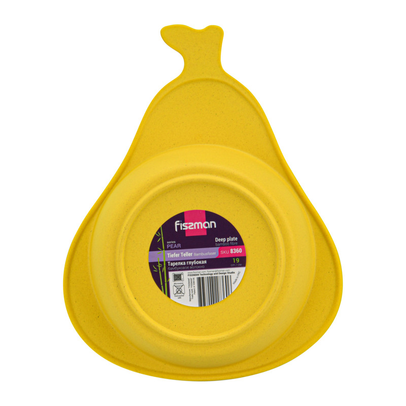 Fissman Deep Plate 19cm Pear (Bamboo Fibre)