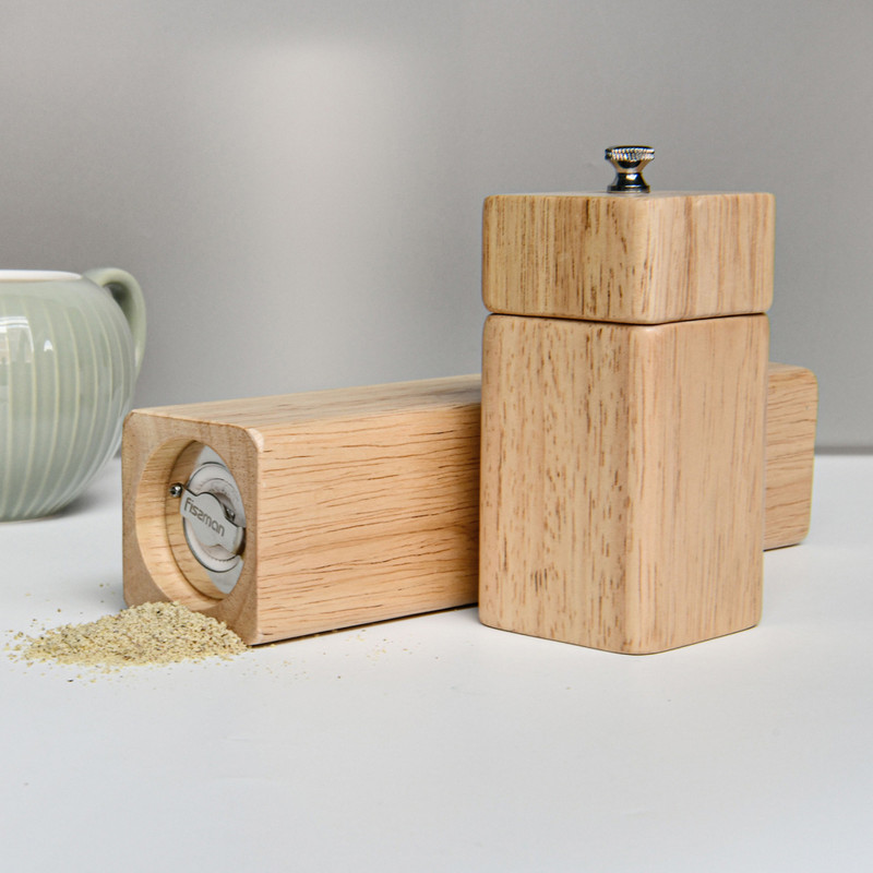 Fissman Salt & Pepper Mill 21x5cm (Rubber Wood Body)