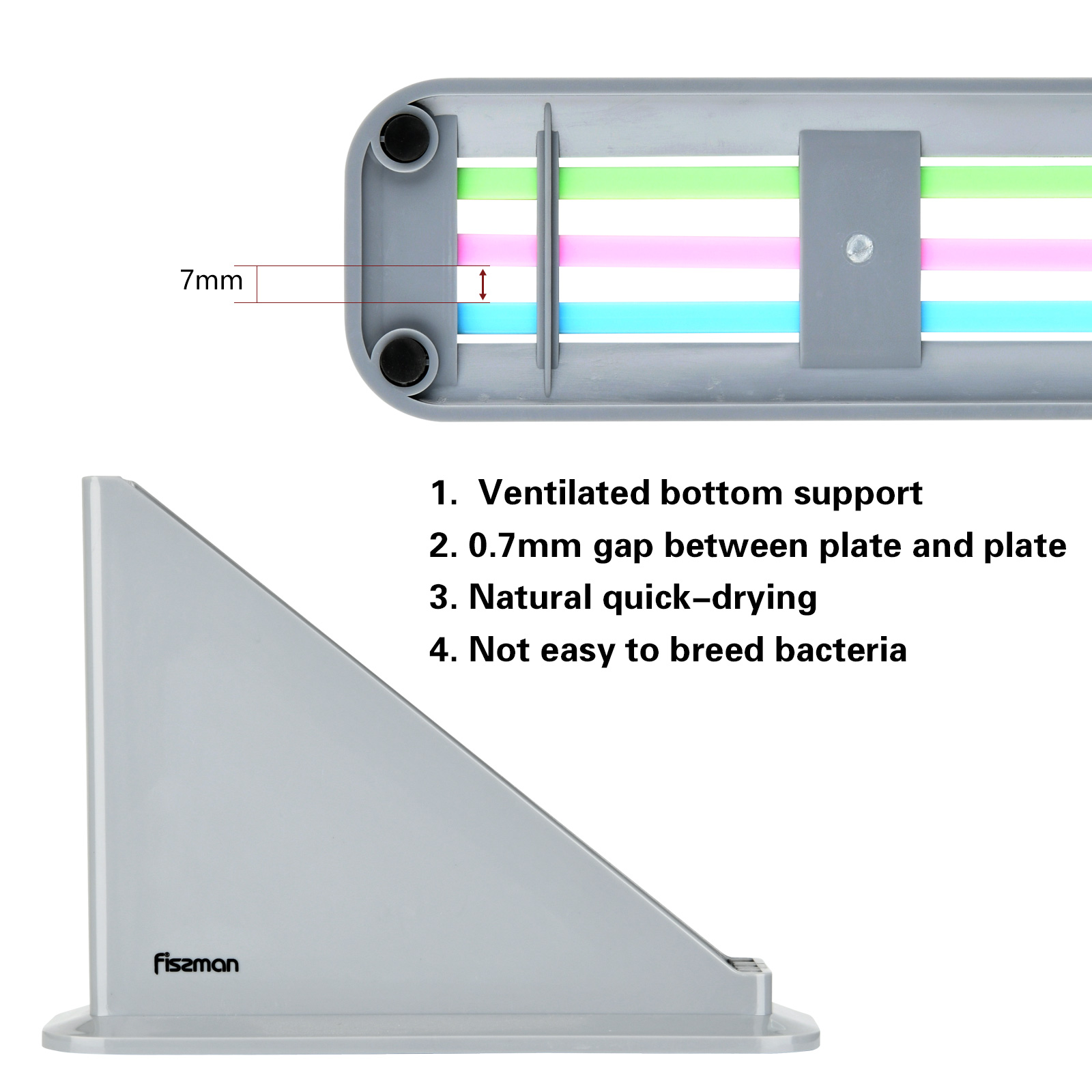 Fissman 3 Pcs Index Chopping Board Set 32x18cm (Plastic)