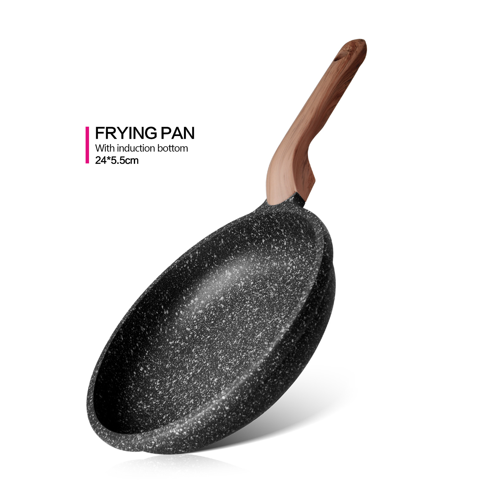 Fissman Frying Pan Space Stone 24x5.5cm (Aluminium With Non-Stick Coating)