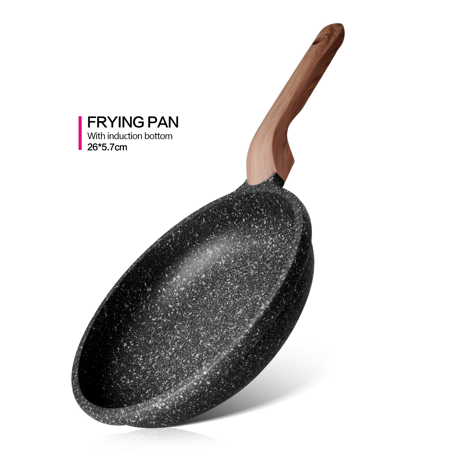 Fissman Frying Pan Space Stone 26x5.7cm (Aluminium With Non-Stick Coating)
