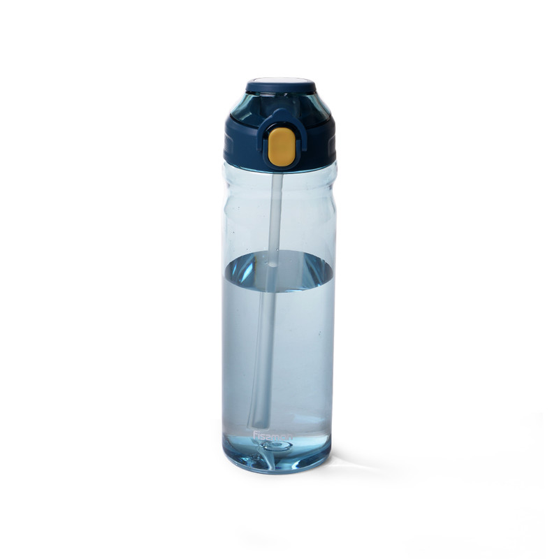 Fissman Water Bottle Plastic 750ml For Kids BPA Free Non-Toxic Black