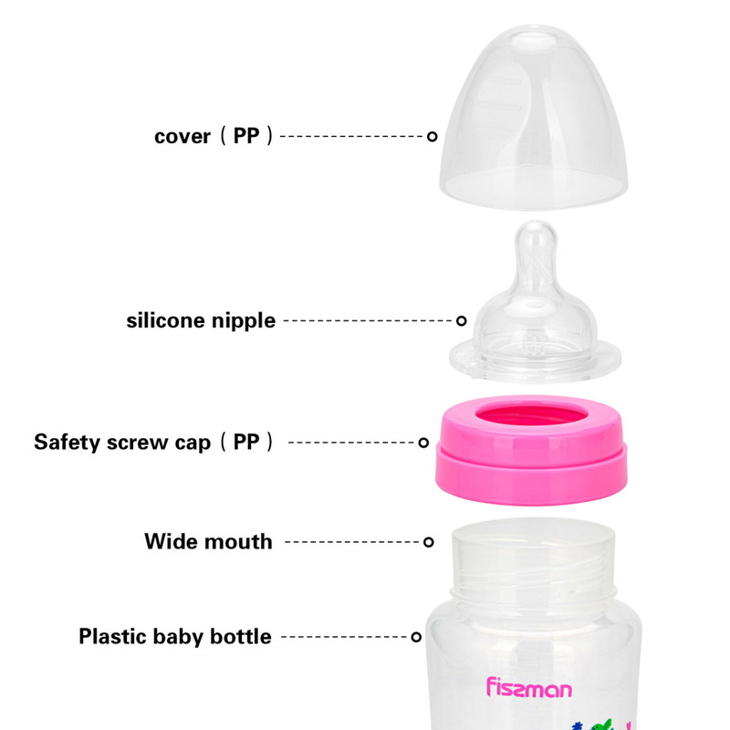 Fissman Feeding Bottle With Wide Neck 240ml (Plastic)