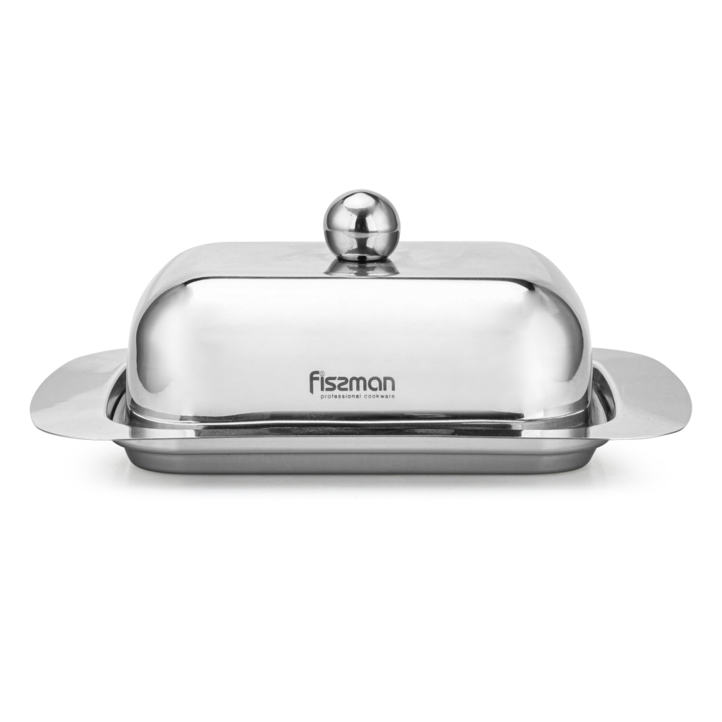 Fissman Butter Dish With Steel Lid 18x12x7cm (Stainless Steel)