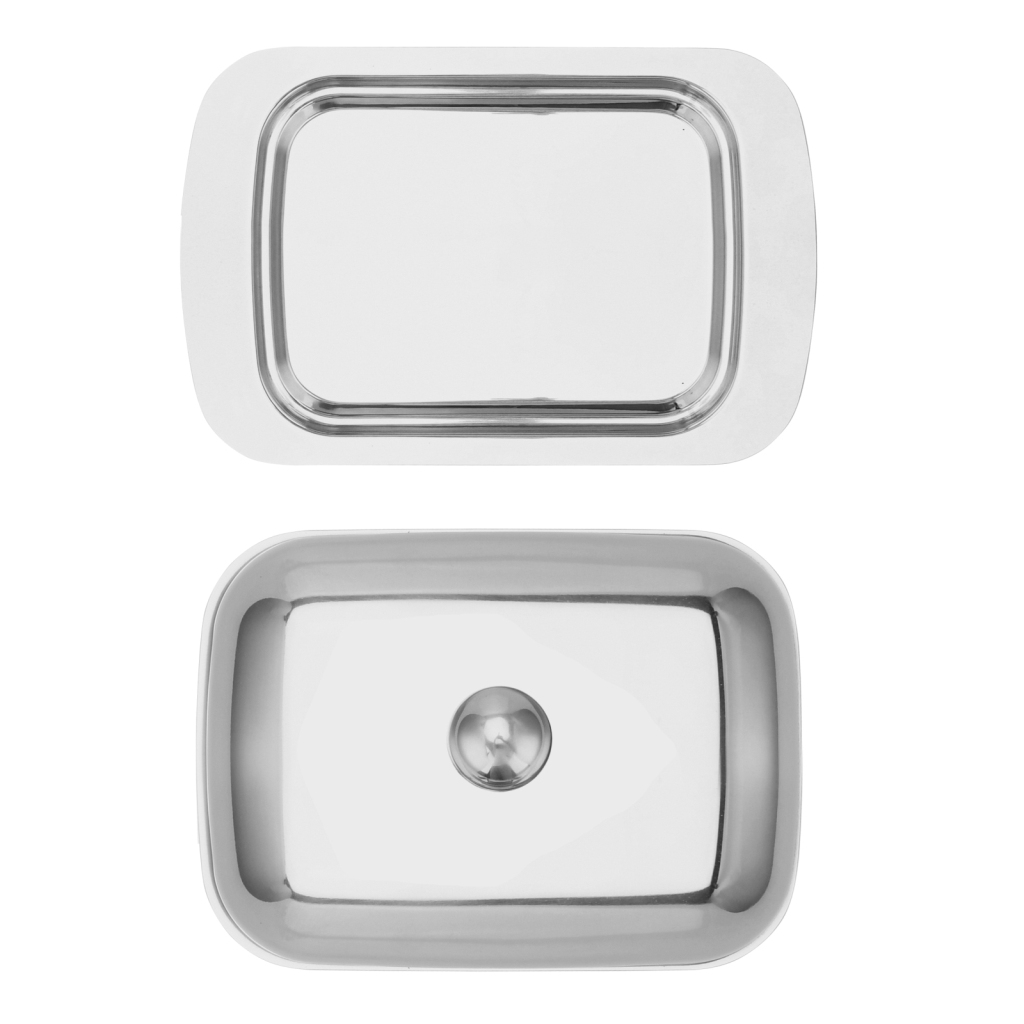 Fissman Butter Dish With Steel Lid 18x12x7cm (Stainless Steel)