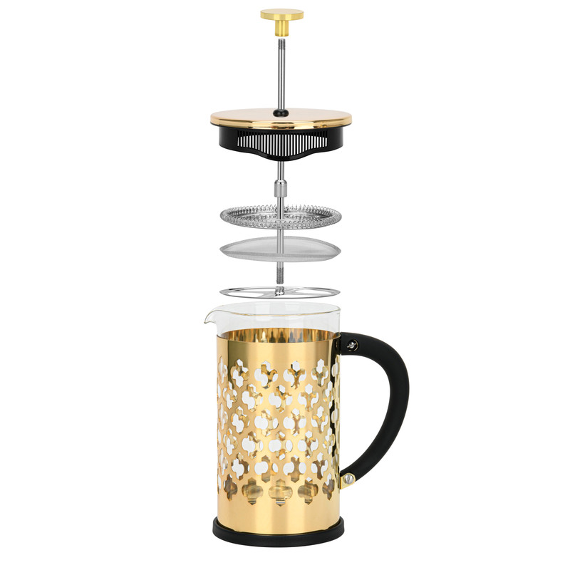 Fissman  French Press Coffee Maker 600ml With Gold Electroplating