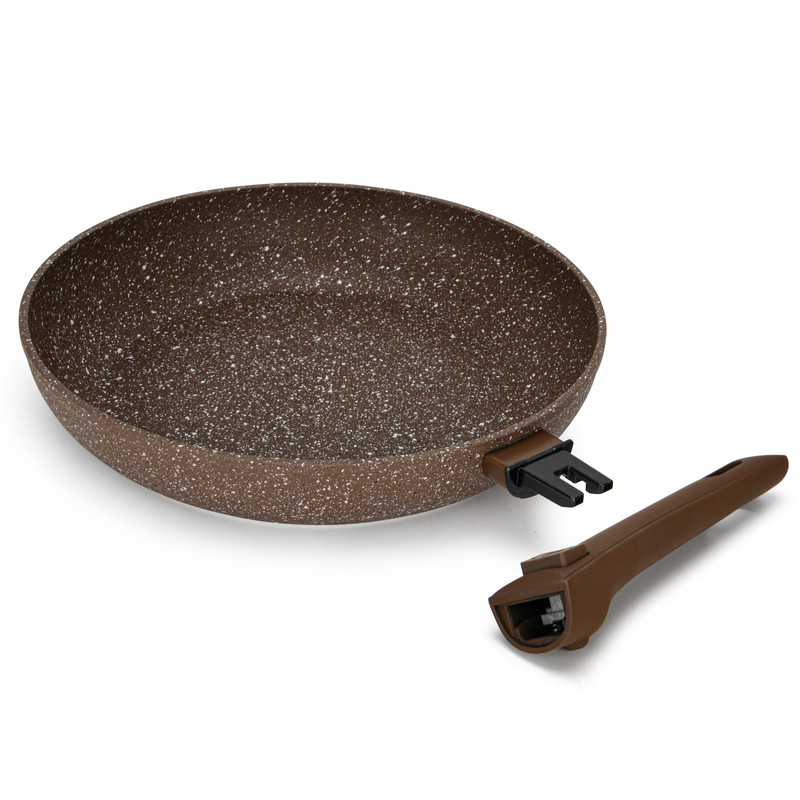 Fissman Frying Pan Smoky Stone 26x5.2cm With Detachable Handle (Aluminum With No