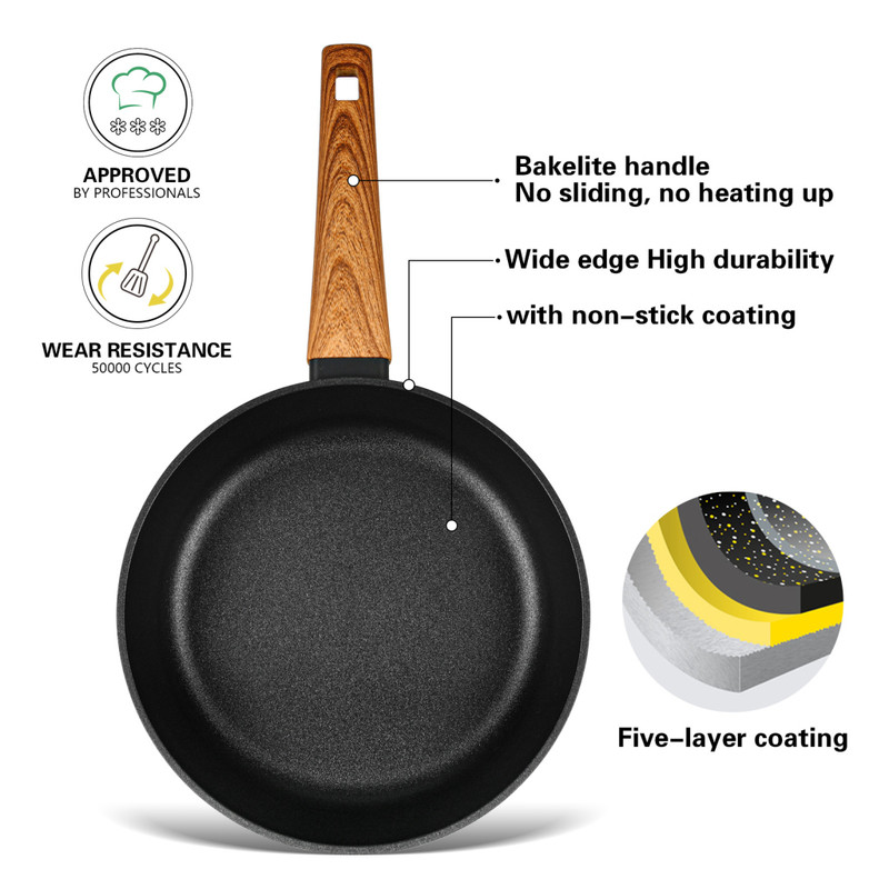 Fissman Deep Frying Pan Vega 24x6.8cm (Aluminum With Non-Stick Coating)