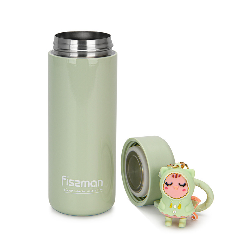 Fissman Double Wall Vacuum Flask 380ml Green (Stainless Steel)