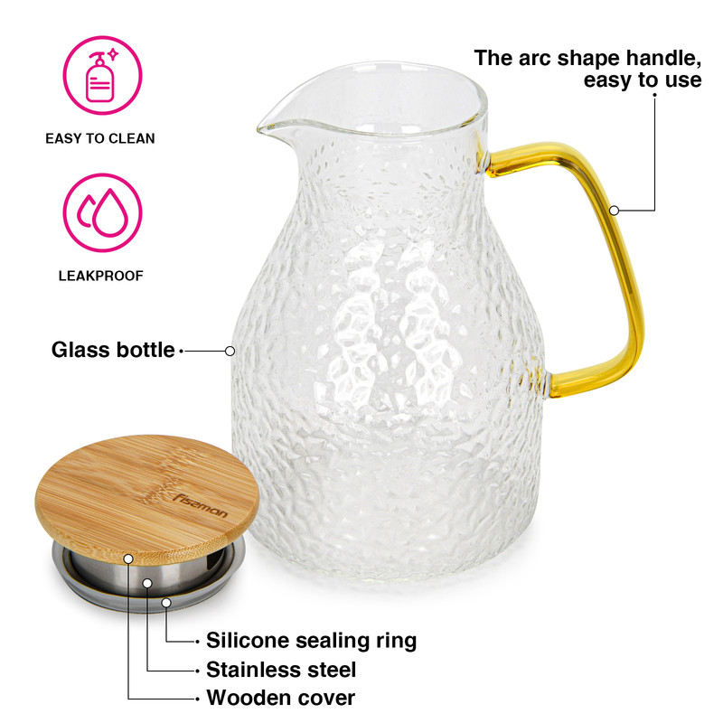 Fissman Jug 1500ml With Filter (Borosilicate Glass)