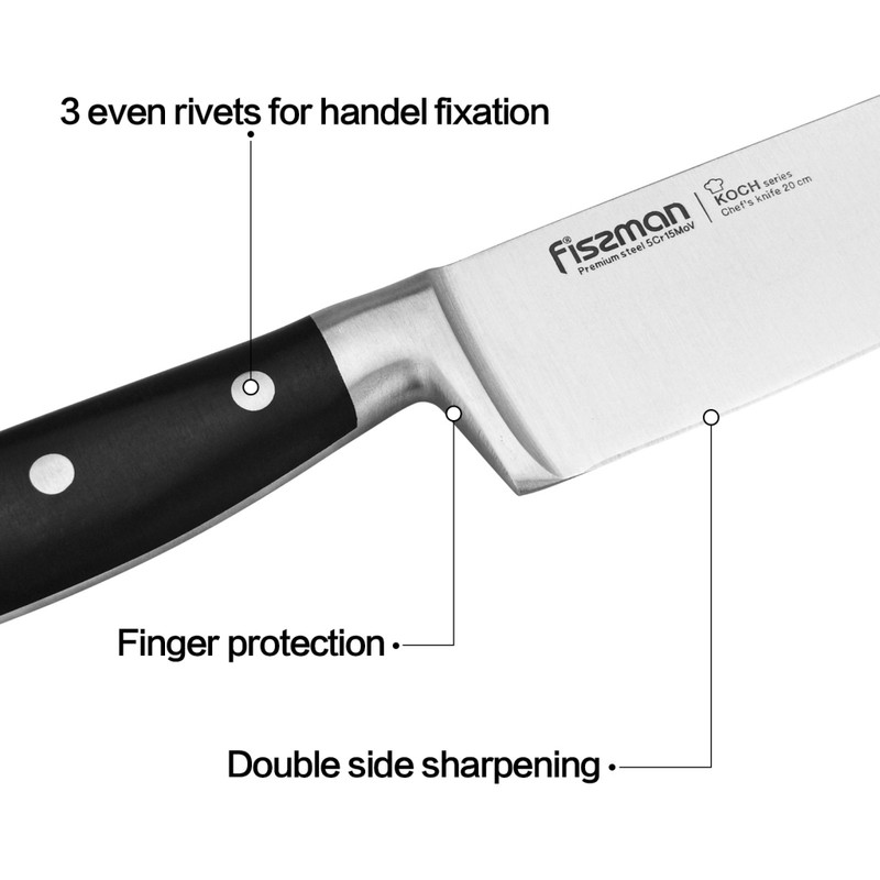 Fissman 8" Chef's Knife Koch (5cr15mov Steel)