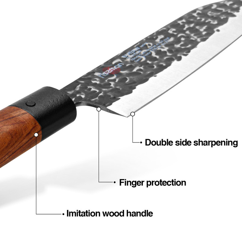 Fissman 6" Santoku Knife Samurai Ittosai 15cm (Steel Aus-8)