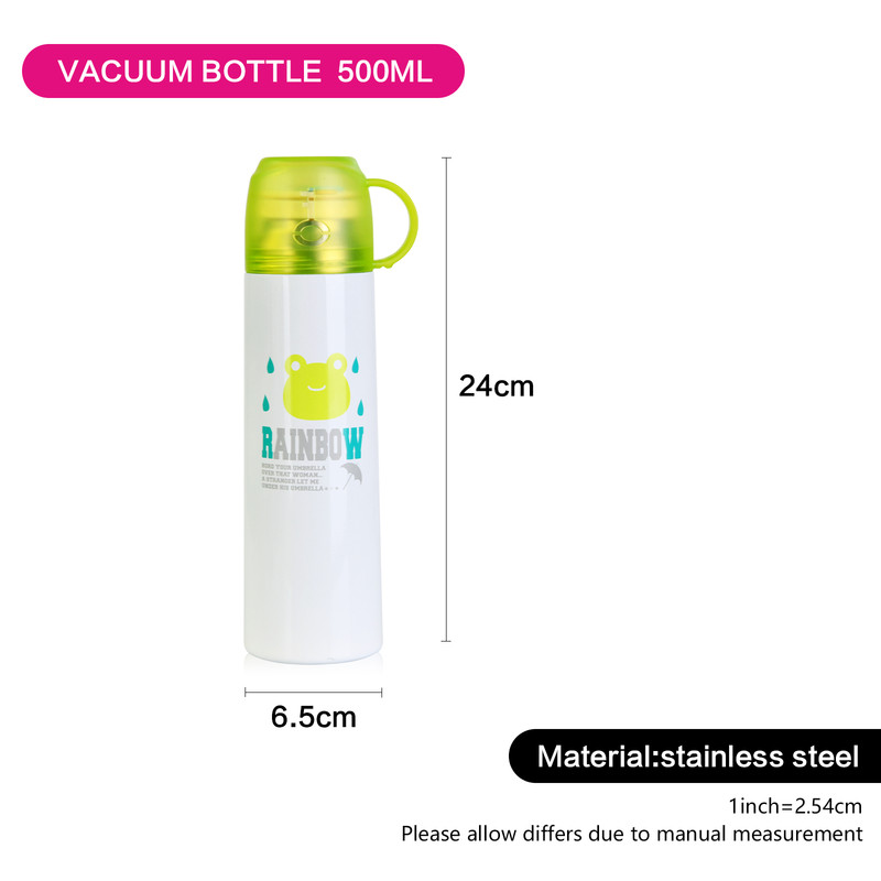 Fissman Double Wall Vacuum Bottle 500ml (Stainless Steel)