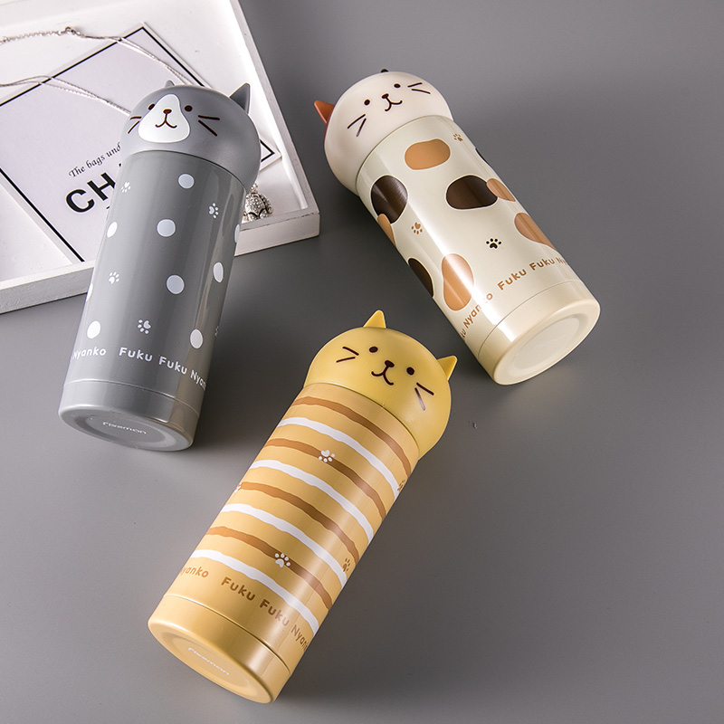 Fissman Double Wall Vacuum Bottle 250ml Cat (Stainless Steel)