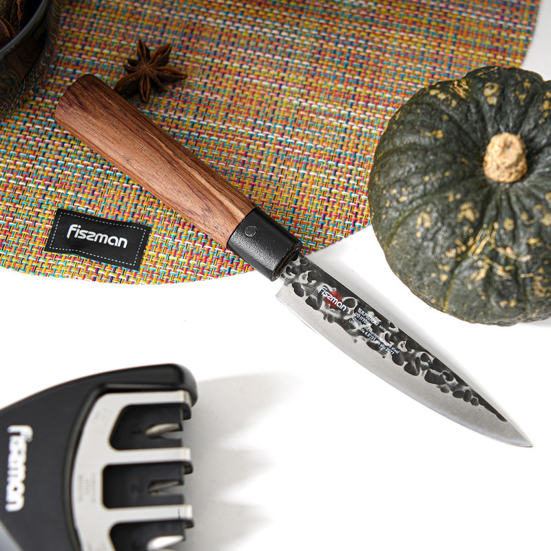 Fissman 4.5" Utility Knife Samurai Ittosai 11cm (Steel Aus-8)