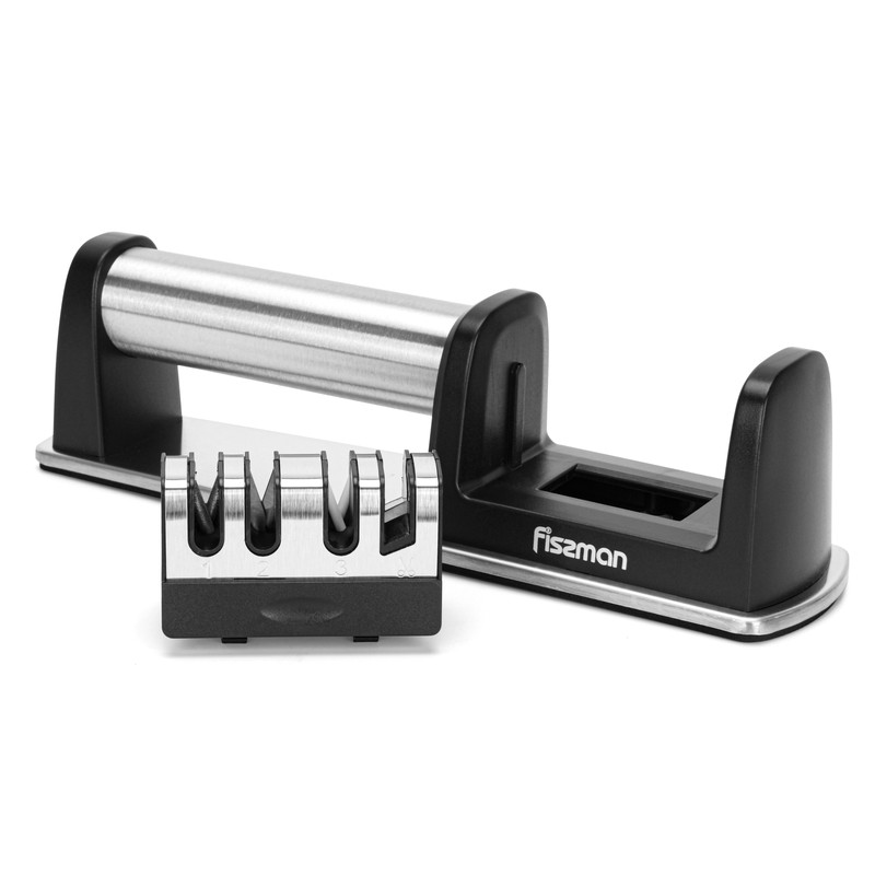 Fissman Sharpener Three Step Sharpening Rods (Diamond tungsten Carbide And Ceram