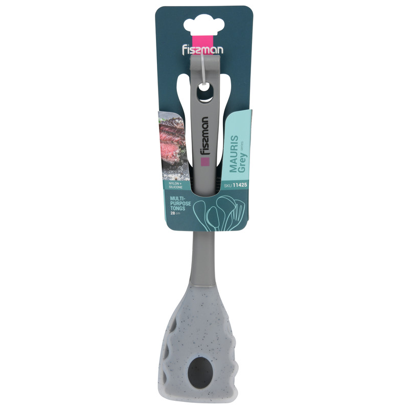 Fissman Multi-Purpose Tongs Mauris Grey 28cm (Nylon + Silicone)