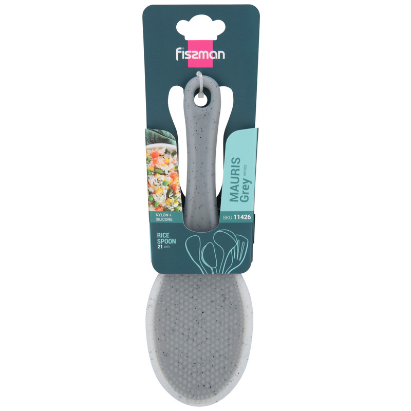 Fissman Rice Spoon Mauris Grey 21cm (Nylon + Silicone)