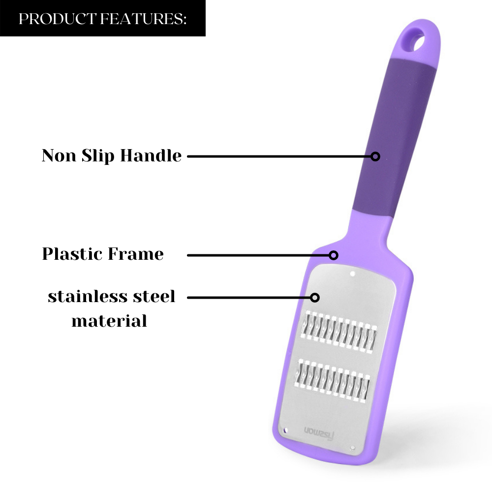 Fissman Cheese Hand Julienne Stainless Steel Grater Purple 26cm