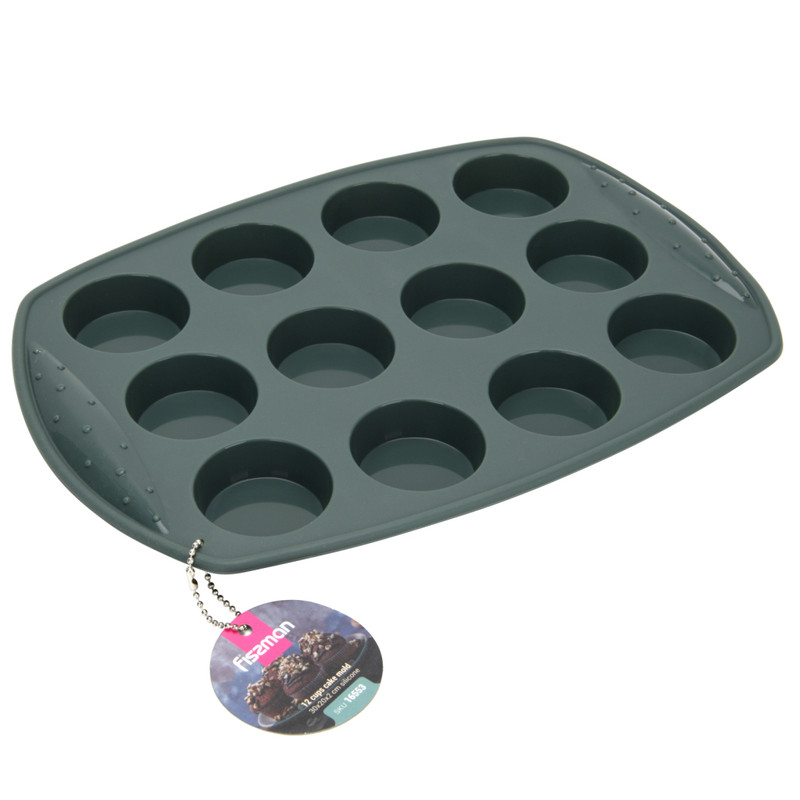 Fissman 12 Cups Cake Mold 30x20x2cm (Silicone)