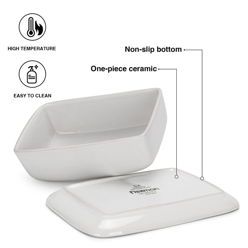 Fissman Butter Dish Celine 20x10.5cm (Ceramic) Azure