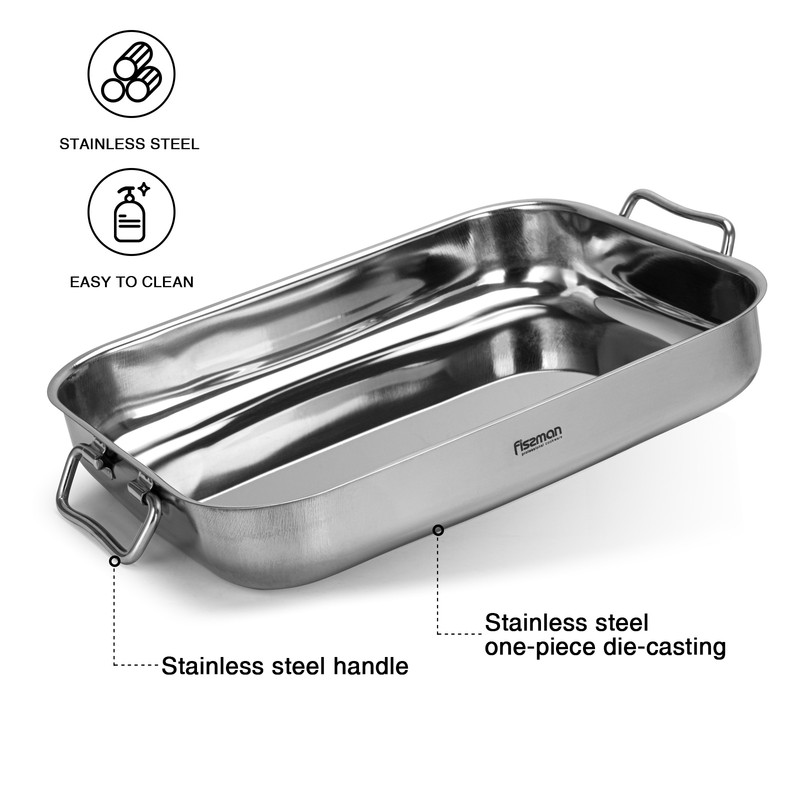 Fissman Roaster 30x22x5cm (Stainless Steel)