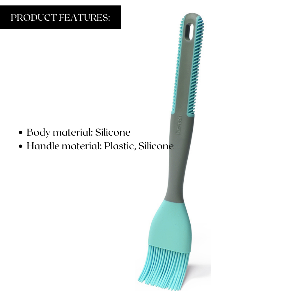 Fissman Marinating Kitchen Brush With Transparent Handle Mint Green/Grey 30x5cm