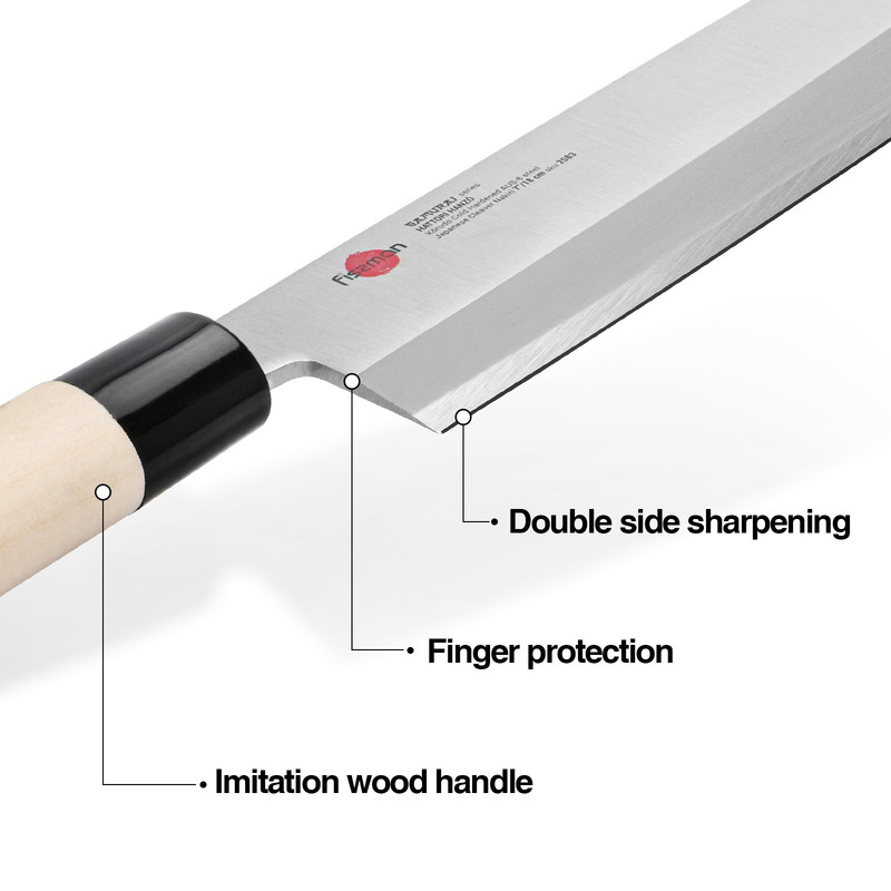 Fissman 7" Japanese Cleaver Nakiri Samurai Hanzo 18cm (Steel Aus-8)