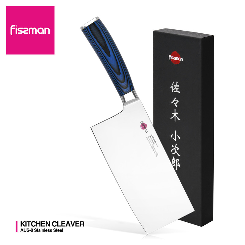 Fissman 7" Kitchen Cleaver Samurai Kojiro 18cm (Steel Aus-8)