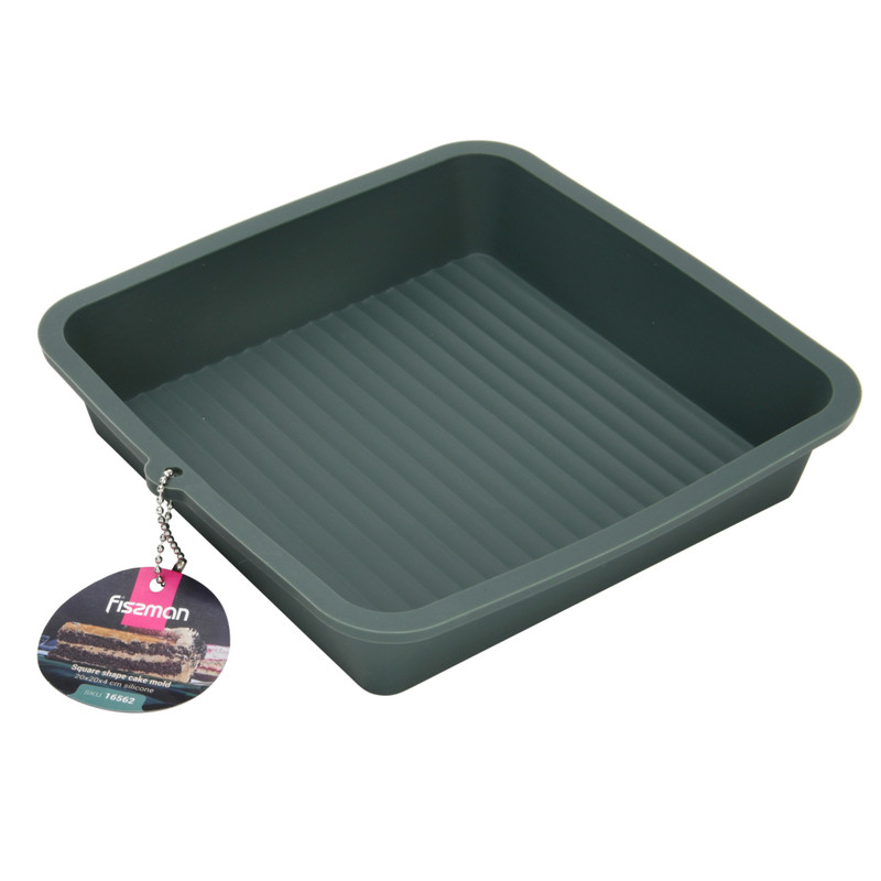 Fissman Square Shape Cake Mold 20x20x4cm (Silicone)