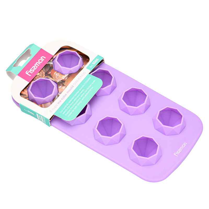Fissman 8 Cups Ice Cube Mould Diamonds 21x10.5x2.5cm (Silicone)
