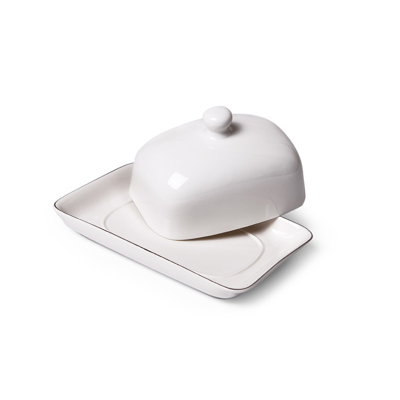 Fissman Butter Dish Aleksa 17.8x11.5cm White (Porcelain)