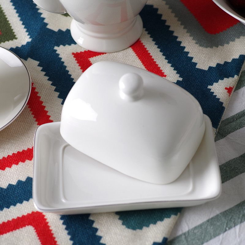 Fissman Butter Dish Aleksa 17.8x11.5cm White (Porcelain)