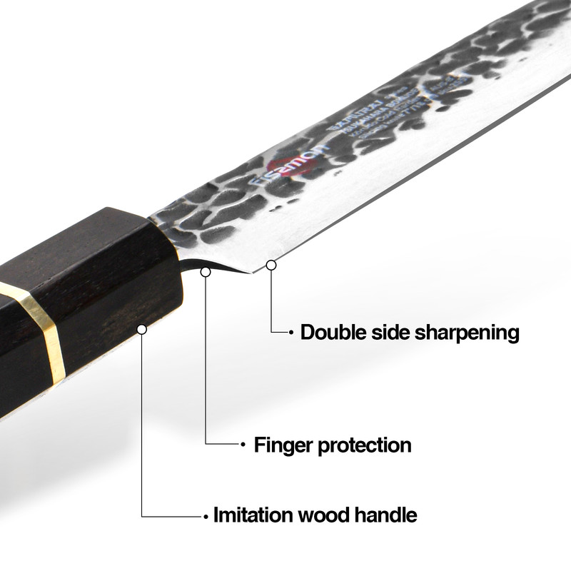 Fissman 8" Slicing Knife Samurai Bokuden 18cm (Steel Aus-8)