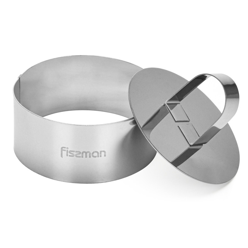 Fissman Dessert Ring With Pusher 10x4.5cm Round (Stainless Steel)