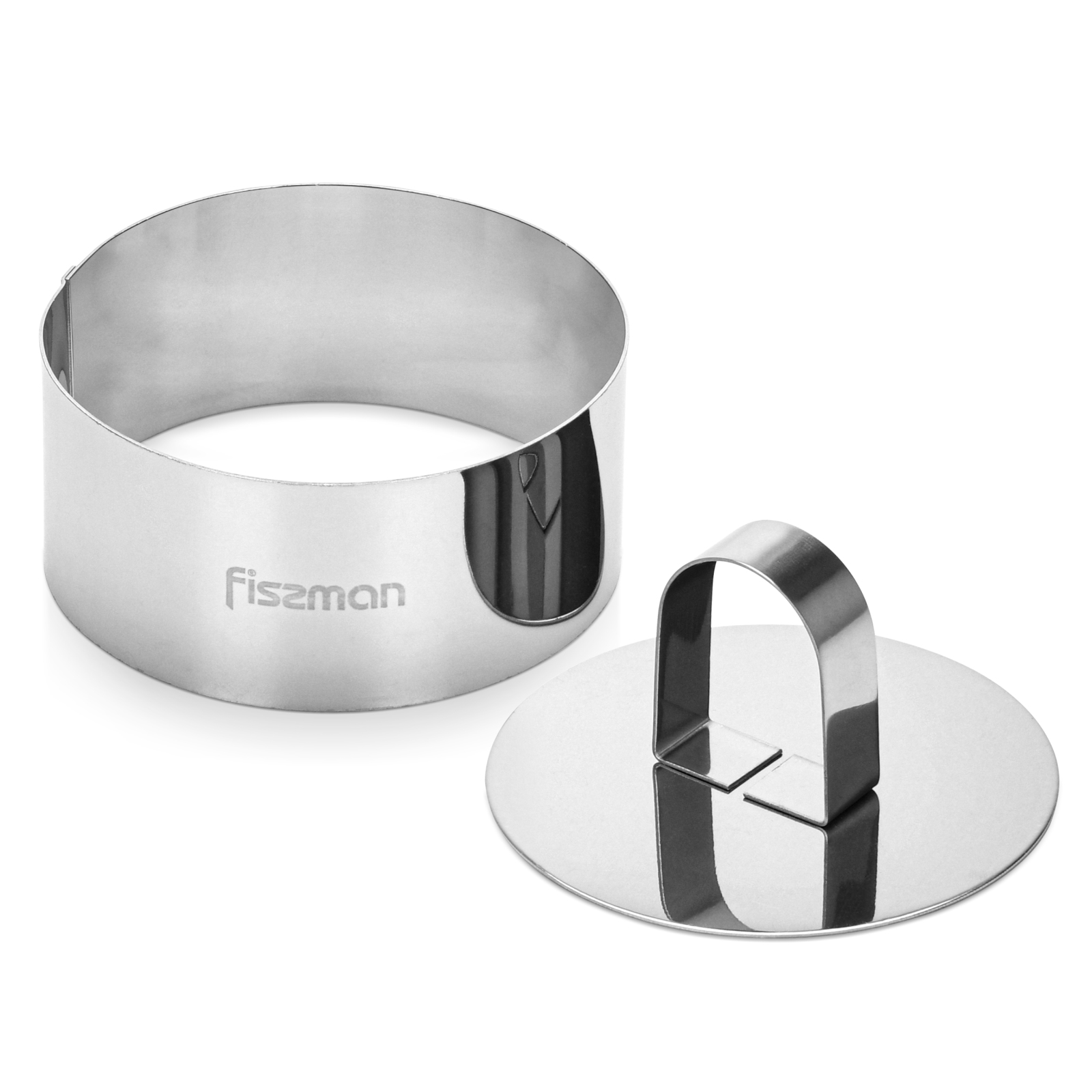 Fissman Dessert Ring With Pusher 10x4.5cm Round (Stainless Steel)