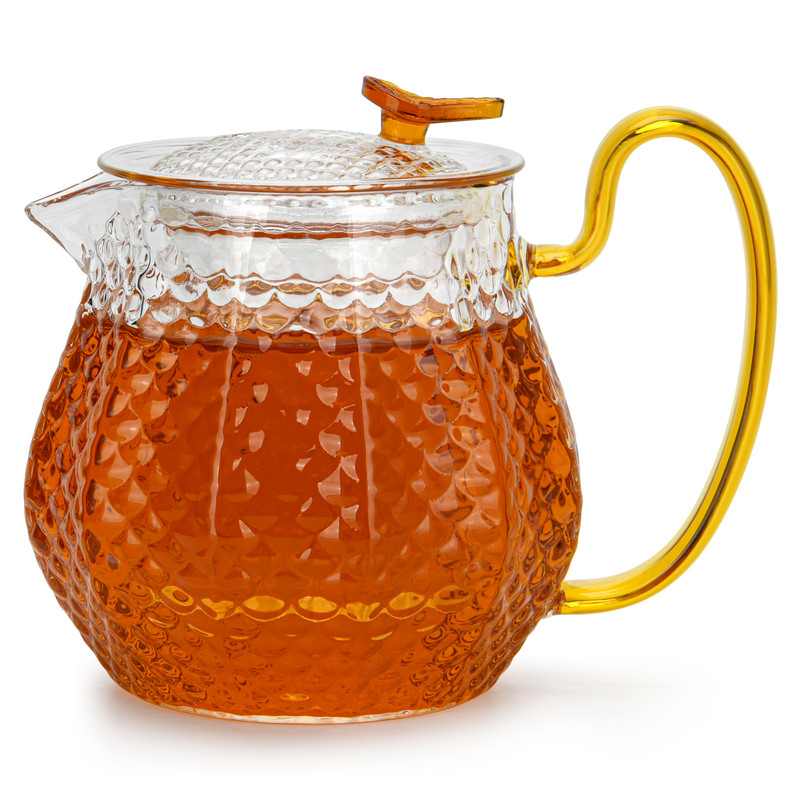 Fissman Tea Pot 600ml With Glass Filter (Borosilicate Glass)