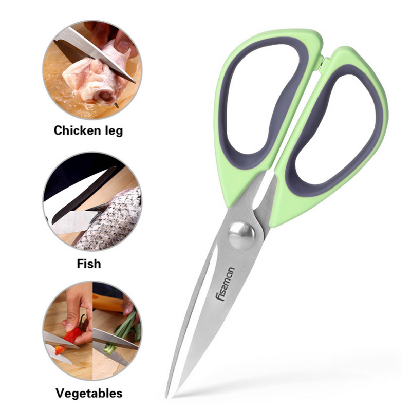Fissman Kitchen Scissors Green/Black/Silver 20cm
