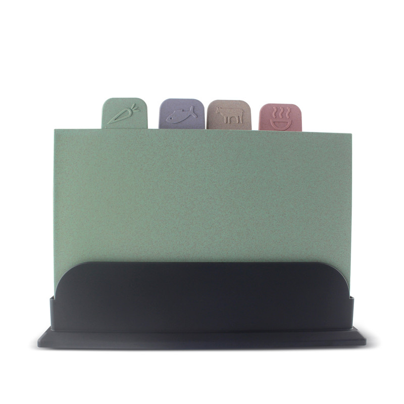 Fissman 4 Pcs Index Chopping Board Set 28x22cm (Plastic)