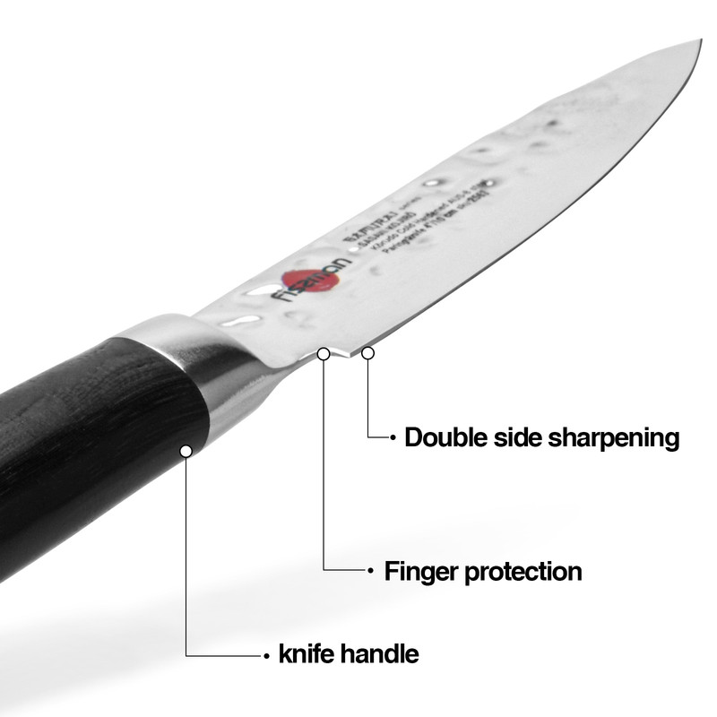 Fissman 4" Paring Knife Samurai Kojiro 10cm (Steel Aus-8)