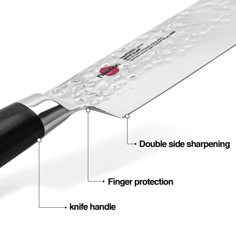 Fissman 5.5" Japanese Cleaver Nakiri Samurai Kojiro 14cm (Steel Aus-8)