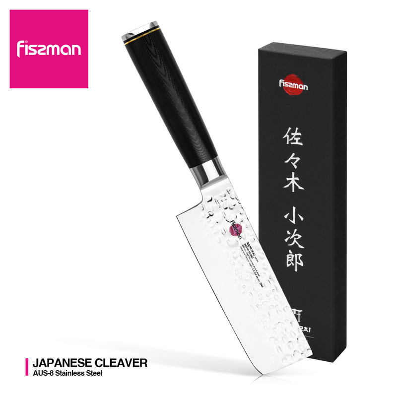 Fissman 5.5" Japanese Cleaver Nakiri Samurai Kojiro 14cm (Steel Aus-8)