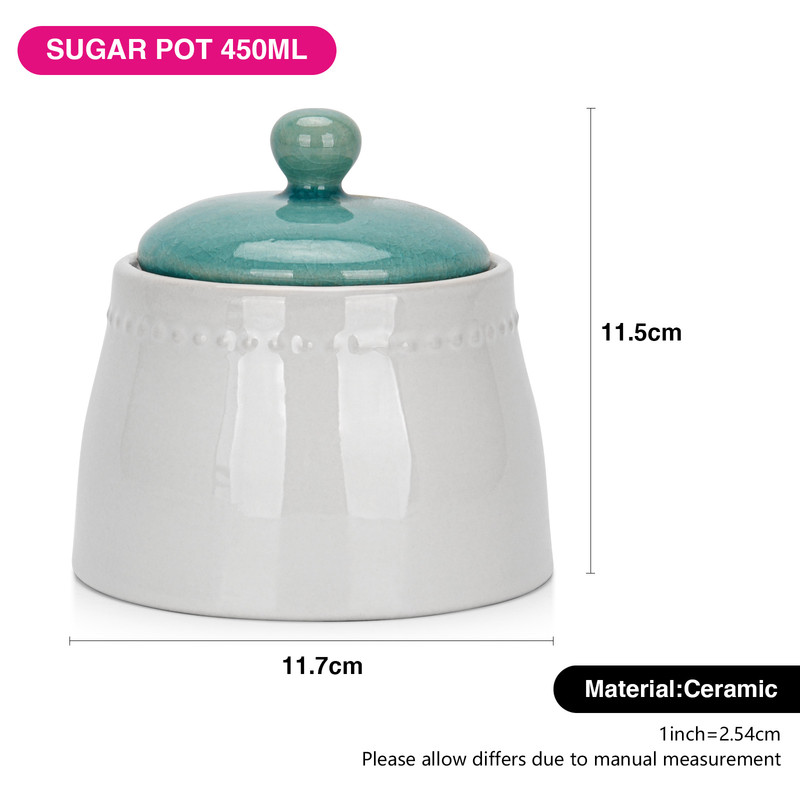 Fissman Sugar Pot Celine 450ml (Ceramic) Azure