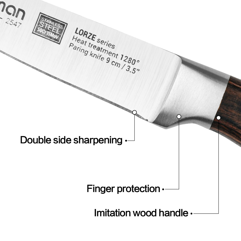 Fissman  3.5" Paring Knife Lorze 9cm (50cr15mov Steel)