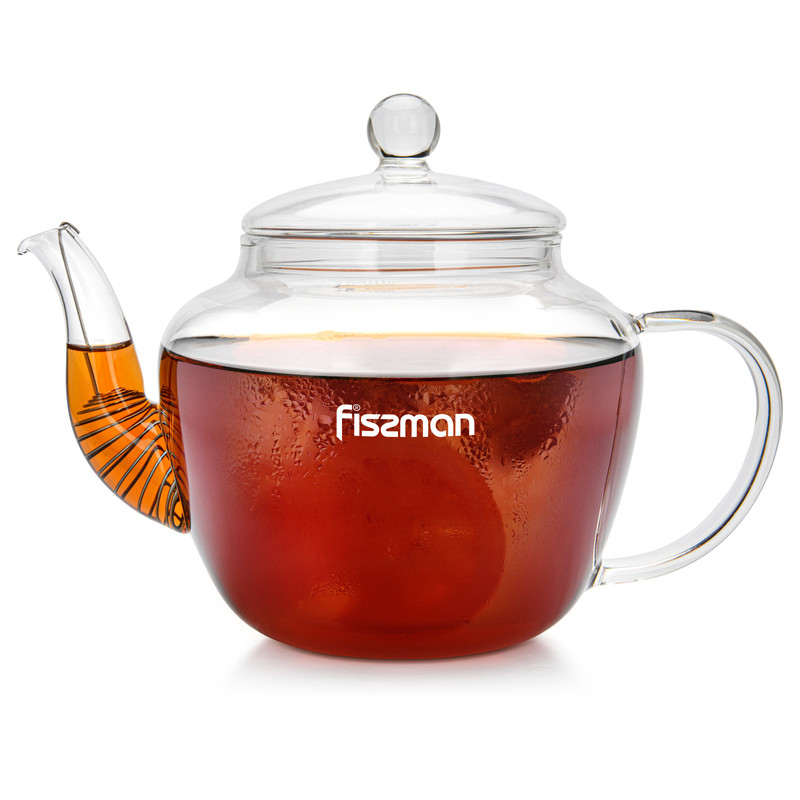 Fissman Tea Pot 1000ml With Steel Infuser (Heat Resistant Glass)