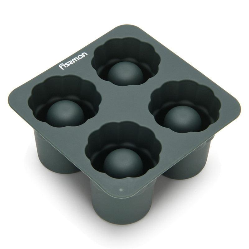 Fissman 4 Cups Ice Cube And Chocolate Mold 12x12x6cm (Silicone)