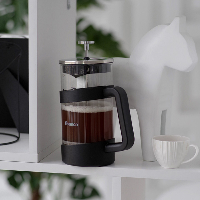 Fissman French Press Coffee Maker Galao 600ml (Borosilicate Glass)