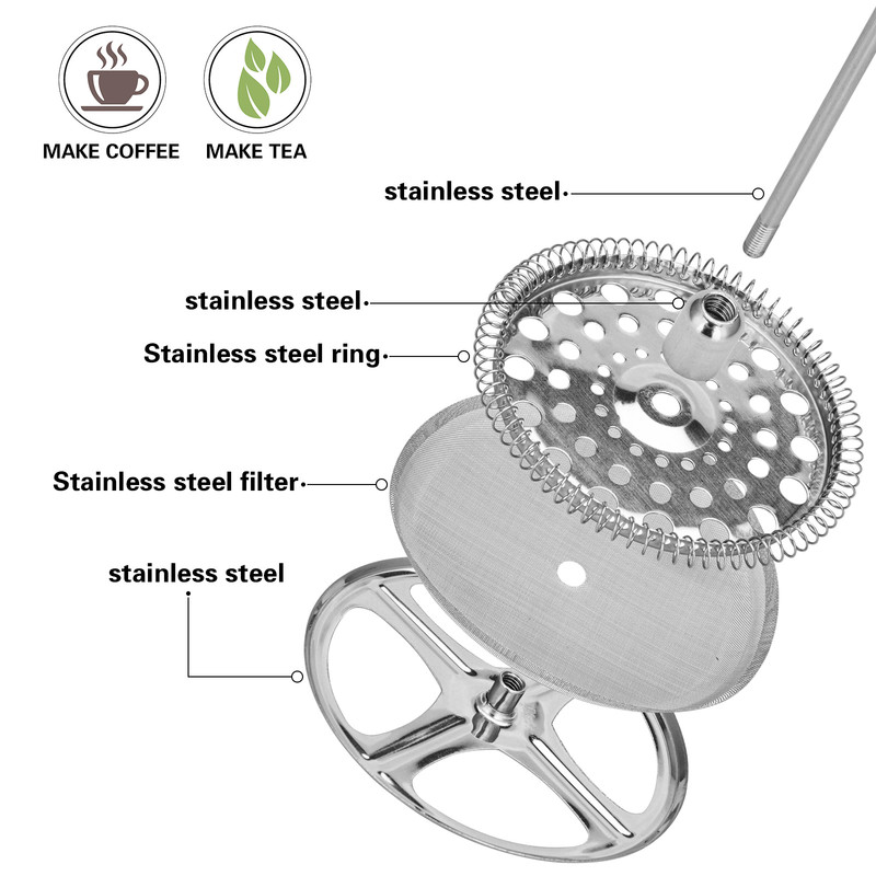 Fissman French Press Coffee Maker Freddo 350ml (Borosilicate Glass)