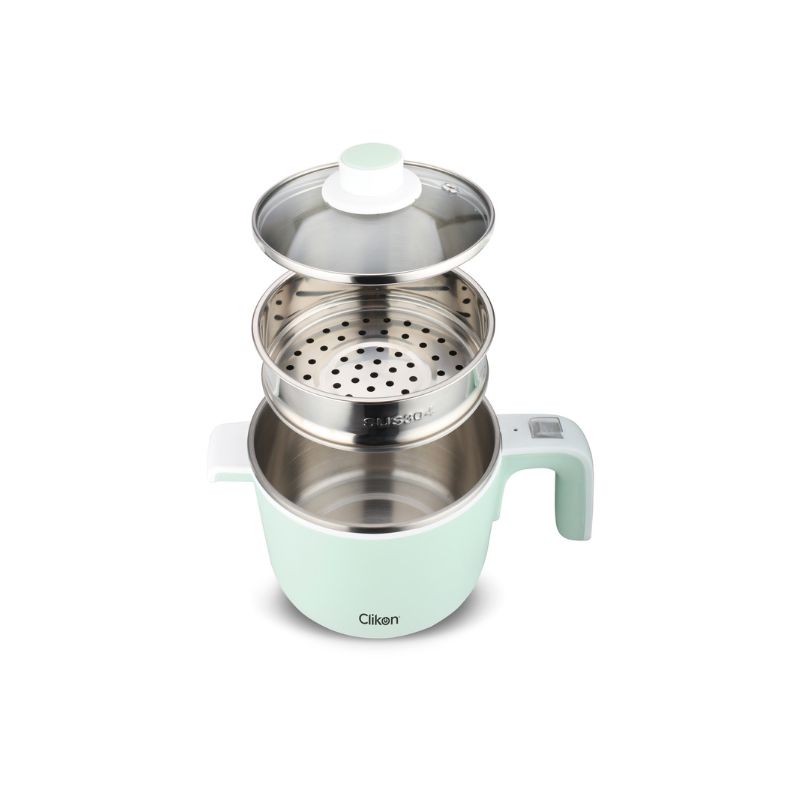 Clikon - 1.2 Liter Electric Cooker, Boil Dry Protection, Stainless Steel Body